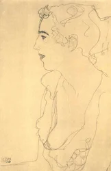 Brustbild im Profil nach links